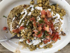 Tofu scramble rancheros at Sweet Pea Cafe in Tallahassee