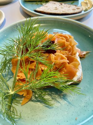 Karottenlachs-Brot  at Kaffeemacherei in Frankfurt