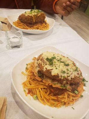 Chicken parm vegan GF at UpRising bakery & cafe in Lake In The Hills