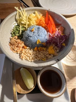 Rainbow rice: this dish was so bitter I’m unsure why  at Khâluna in Minneapolis