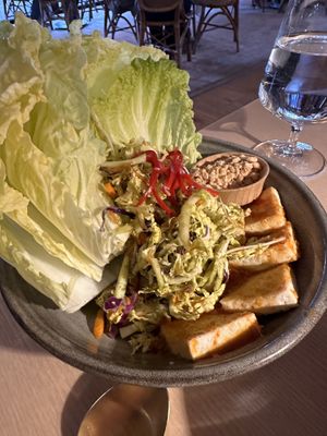 Pork belly pun: no where in the description is this described as lettuce wraps and I don’t think it’s worth it when made vegan. The lettuce used is not conducive to making wrap at Khâluna in Minneapolis