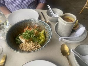 Curry. You pour the sauce onto the other ingredients using the dumb little pitcher, because of course you do.  at Khâluna in Minneapolis