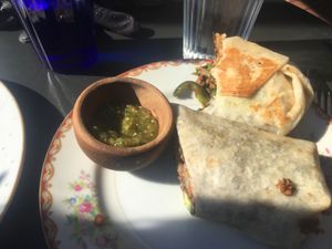 Soyrizo Sausage burrito  at The Peach Blossom Eatery in Newark