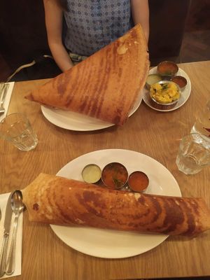 Masala dosa & paper masala dosa  at Sagar Vegan & Vegetarian Restaurant - Leicester Square in South West London
