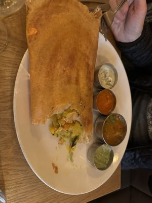 Another massive dosae of  at Sagar Vegan & Vegetarian Restaurant - Leicester Square in South West London