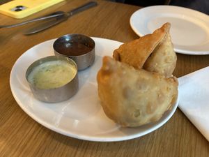 Samosas  at Sagar Vegan & Vegetarian Restaurant - Leicester Square in South West London
