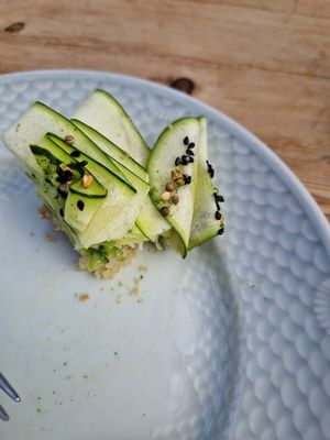 Zucchini-Toast auf Anfrage at Fanø Krogaard in Fanoe