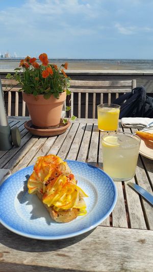Zucchini-Toast at Fanø Krogaard in Fanoe