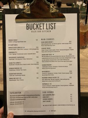 Menu  at BUCK Bar Kitchen in Boskoop