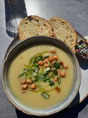 Leek & potato soup at BUCK Bar Kitchen in Boskoop