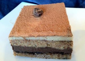 Raw tiramisu is the best! at Mama Pacha Vegan Cafe in Santa Fe