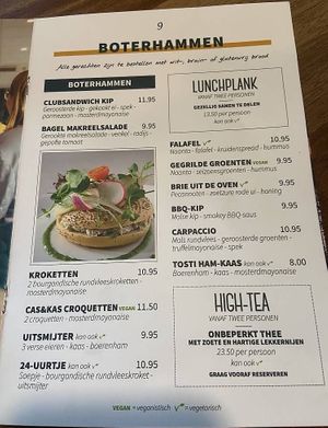 Vegan options (menu from 2024)  at Brownies & downieS in Katwijk Aan Zee