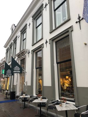 Front of the old Bank building where this Brownies & Downies are located in Harderwijk. at Brownies & downieS in Harderwijk