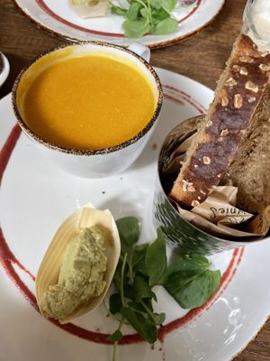 Pumpkin soup  at Brownies & downieS in Harderwijk