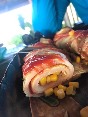 Egg roll 🤔 at Veggie Garden in Belmopan