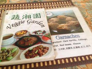 menu at Veggie Garden in Belmopan