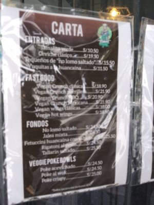  at El Chino Vegano in Lima