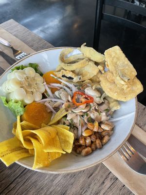 Ceviche carretillero  at El Chino Vegano in Lima