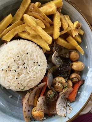 No Lomo Saltado  at El Chino Vegano in Lima