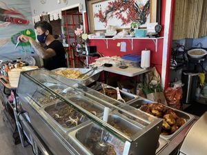 Chef at work   at The Vegan Shop in Hilo