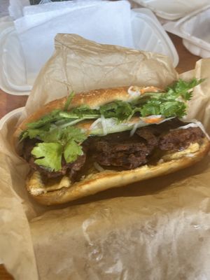 The best Tofu sandwich I’ve ever had. How do they make the tofu like that? Its so flavorful   at The Vegan Shop in Hilo