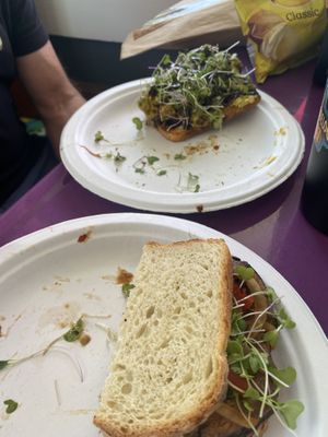 Avocado toast & portobello sandwich   at Highland Park Sandwich Shop in Melbourne