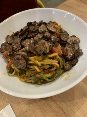 Impossible bolognese with added mushrooms   at Impasta in Beverly Hills