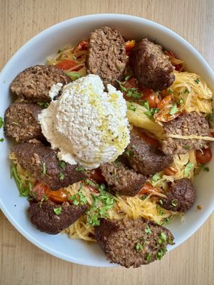 Arrabiata with Impossible Sausage and Vegan Ricottaa  at Impasta in Beverly Hills