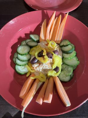 vegan hummus  at Tomato Bar Pizza Bakery in Crown Point