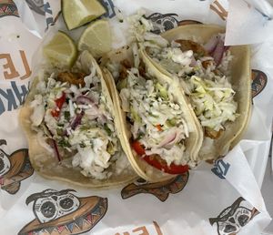 Battered avocado takos  at Tako Ten in Albuquerque