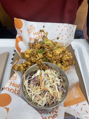 Teriyaki cauliflower wings  at Holy Plants in Lima