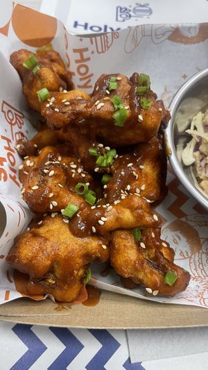 Cauliflower with barbecue  at Holy Plants in Lima