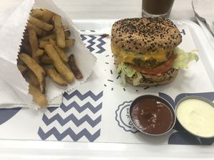 Mexican burger   at Holy Plants in Lima