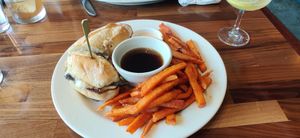 French dip at Cafe Flora in Seattle