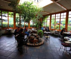 inside cafe flora at Cafe Flora in Seattle