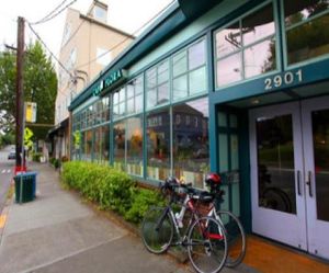 Outside Cafe Flora at Cafe Flora in Seattle