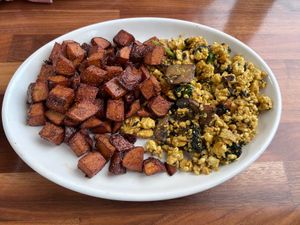 Tofu scramble   at Cafe Flora in Seattle