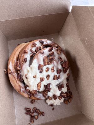 Cinnamon roll   at Cafe Flora in Seattle