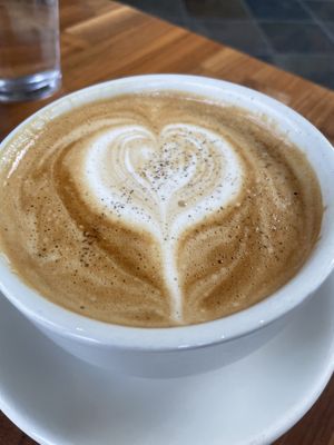 Smoked maple latte  at Cafe Flora in Seattle