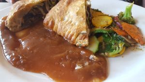 Portabello Wellington at Cafe Flora in Seattle