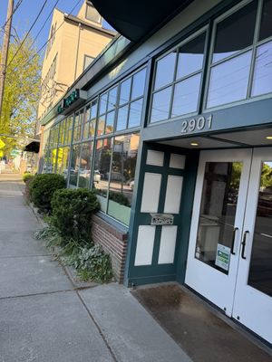 Entrance  at Cafe Flora in Seattle