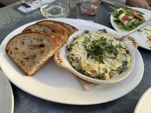 Spinach Artichoke Dip  at Cafe Flora in Seattle