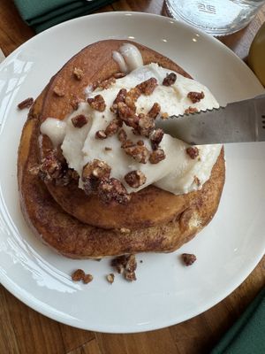 Cinnamon roll   at Cafe Flora in Seattle