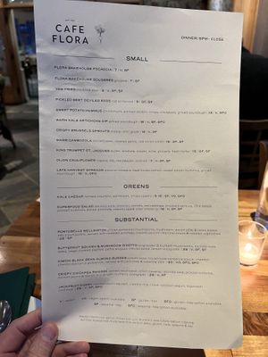   at Cafe Flora in Seattle