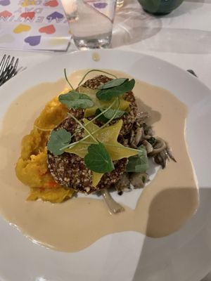 Entree from Valentine’s Day menu  at Cafe Flora in Seattle