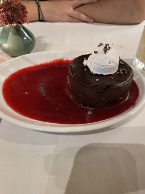 Dessert from Valentine’s Day menu  at Cafe Flora in Seattle