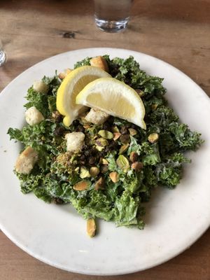 Vegan Kale Caesar Salad at Cafe Flora in Seattle