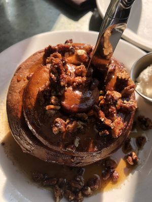 Vegan cinnamon roll at Cafe Flora in Seattle