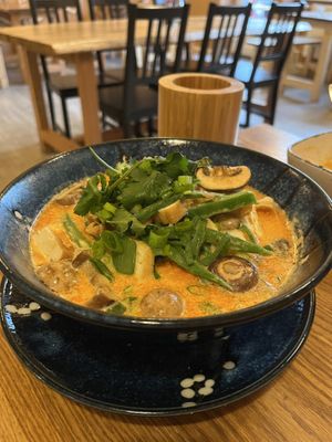 Mushroom noodle soup #Veganuary at Rou Vegan in Berlin