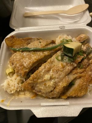 Duck with curry sauce applied  at Rou Vegan in Berlin